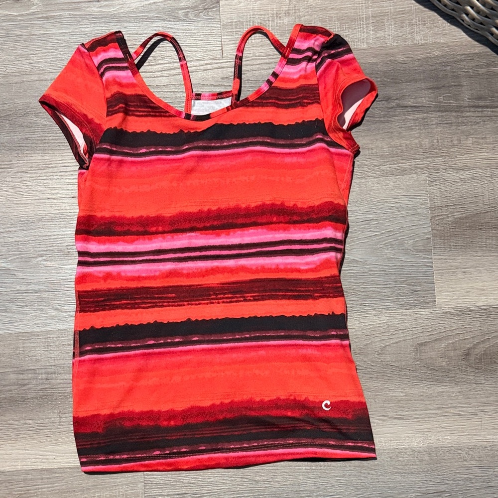 Andrea Jovine Multicolor Striped Short Sleeve Top